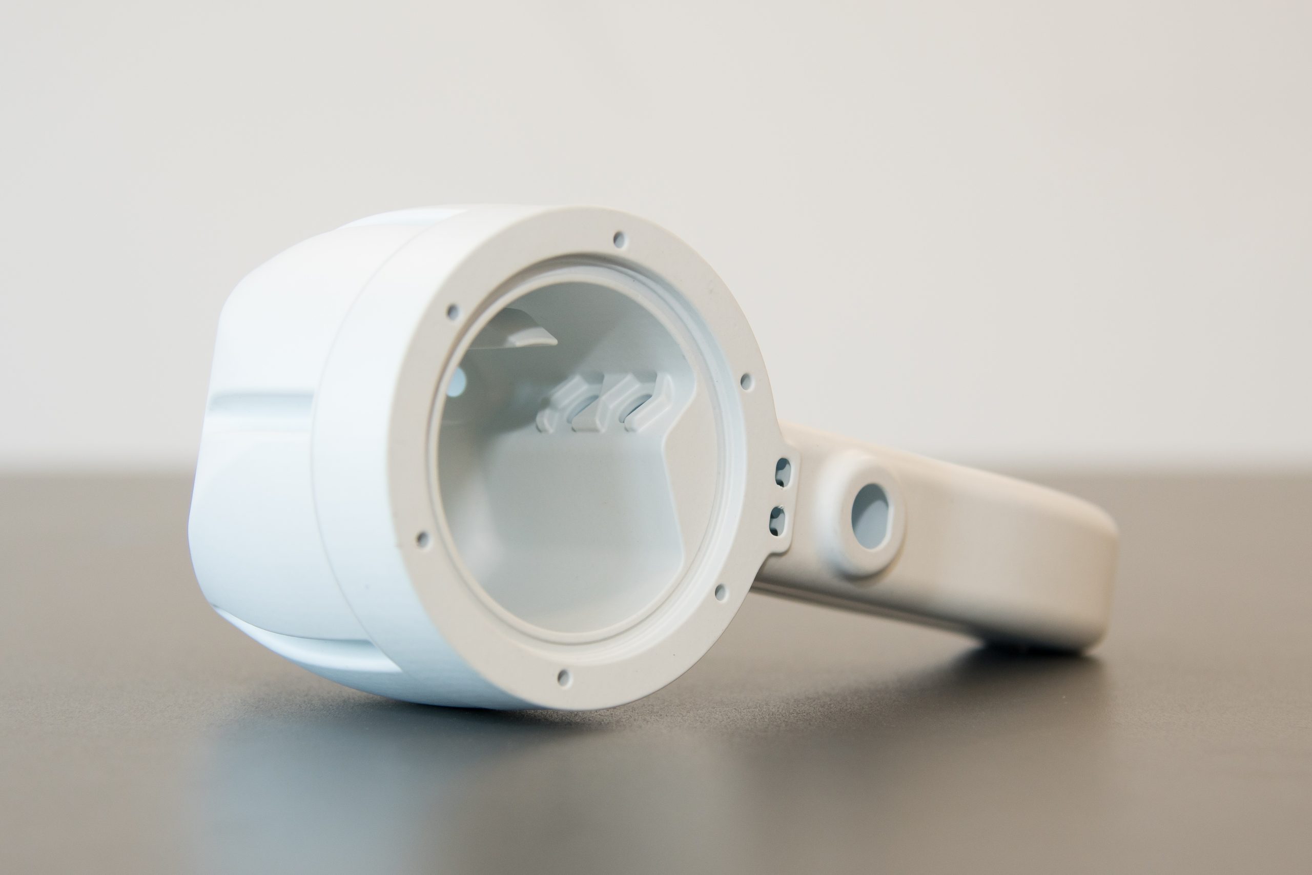 3D printed piece of equipment that could be used as part of a hand-held scanner.